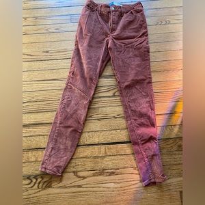 High-rise skinny corduroy pants